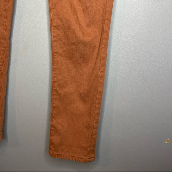 AG Adriano Goldschmied Stevie Ankle Jeans Burnt Orange Size 27 Slim Fit - Picture 3 of 14